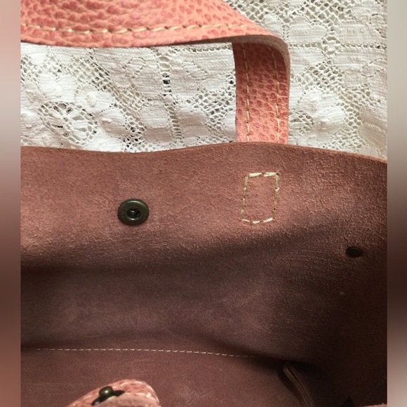New Mini Portland Leather Goods tote. Flamingo - Picture 6 of 15